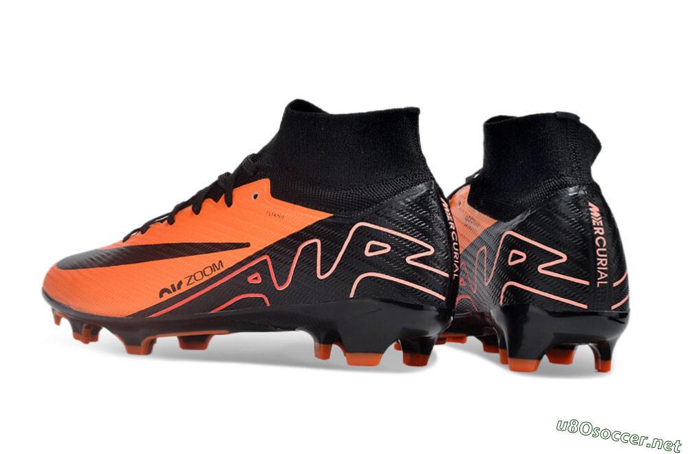 Unisex Nike Air Zoom Mercurial Superfly 9 Elite FG Football Boots - Orange/Black 4