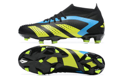 Men's Adidas Predator Accuracy.1 FG Football Boots - Black/Blue/Yellow