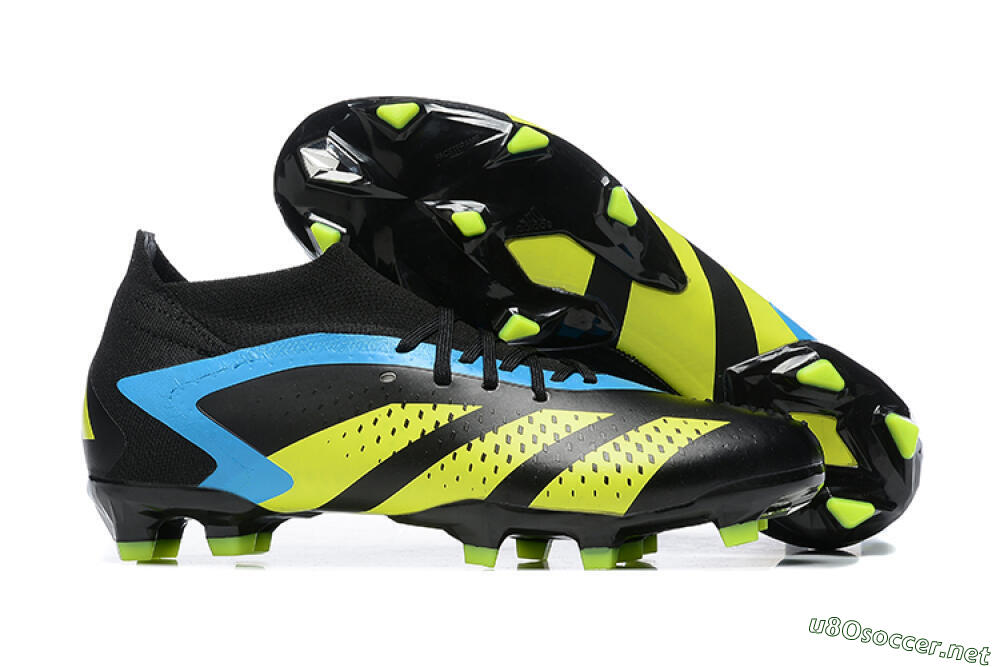 Men's Adidas Predator Accuracy.1 FG Football Boots - Black/Blue/Yellow 2