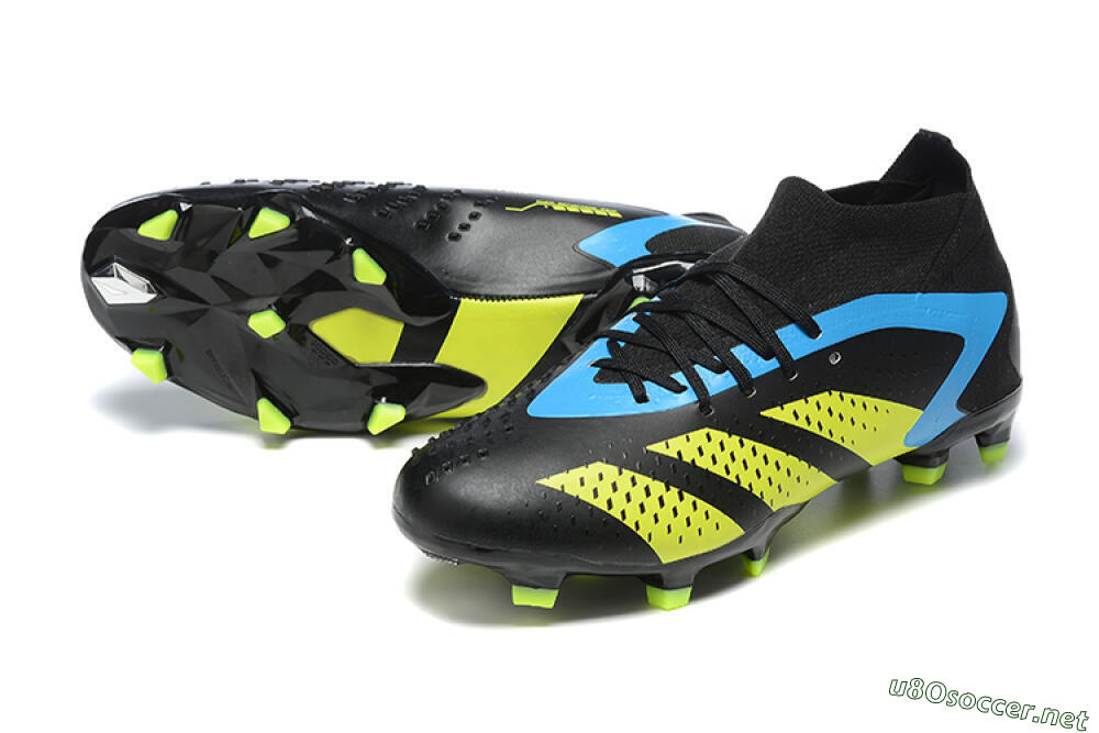 Men's Adidas Predator Accuracy.1 FG Football Boots - Black/Blue/Yellow 3