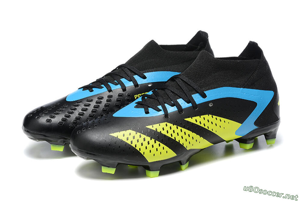 Men's Adidas Predator Accuracy.1 FG Football Boots - Black/Blue/Yellow 5
