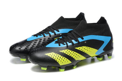 Men's Adidas Predator Accuracy.1 FG Football Boots - Black/Blue/Yellow