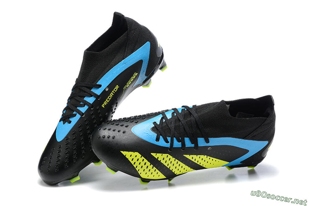 Men's Adidas Predator Accuracy.1 FG Football Boots - Black/Blue/Yellow 6