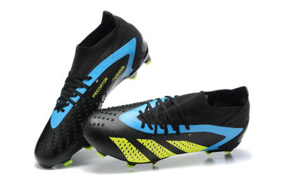 Men's Adidas Predator Accuracy.1 FG Football Boots - Black/Blue/Yellow