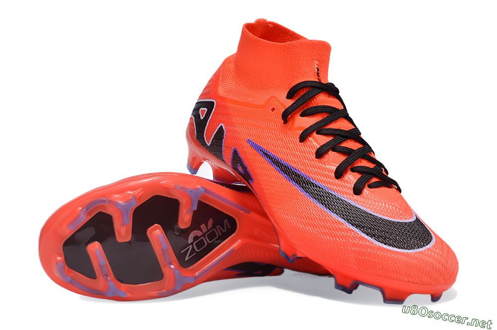 Unisex Nike Air Zoom Mercurial Superfly 9 Elite FG Football Boots - Red/Black/Purple 1