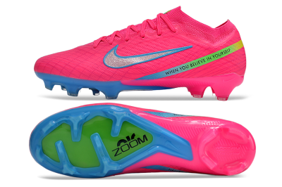 Men's Nike Air Zoom Mercurial Vapor 15 Elite FG Football Boots - Pink/Silver/Blue