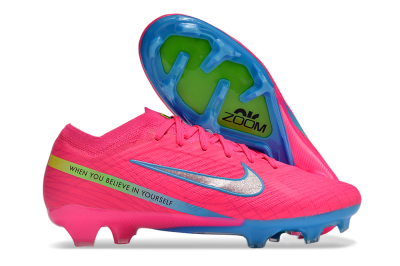 Men's Nike Air Zoom Mercurial Vapor 15 Elite FG Football Boots - Pink/Silver/Blue