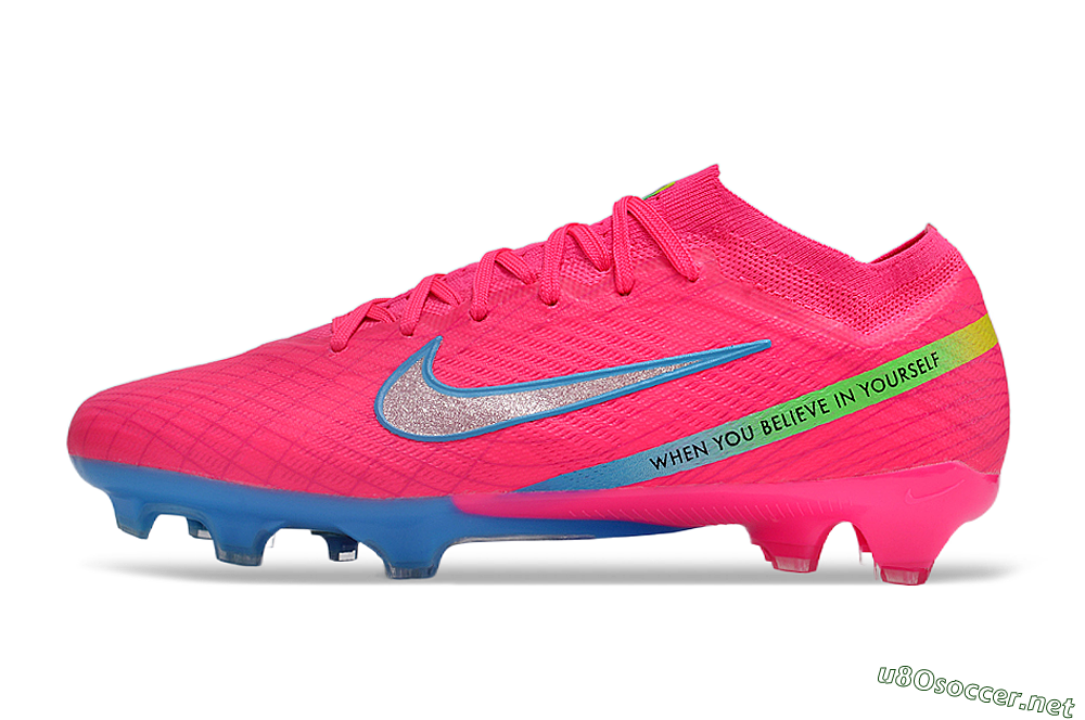 Men's Nike Air Zoom Mercurial Vapor 15 Elite FG Football Boots - Pink/Silver/Blue 0
