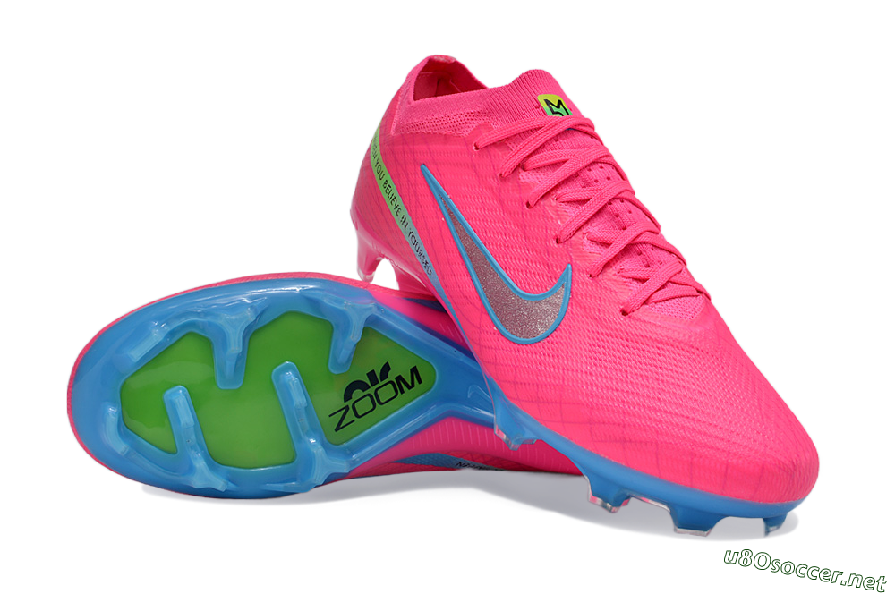 Men's Nike Air Zoom Mercurial Vapor 15 Elite FG Football Boots - Pink/Silver/Blue 3