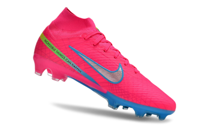 Men's Nike Air Zoom Mercurial Superfly 9 Elite FG Football Boots - Pink/Silver/Blue
