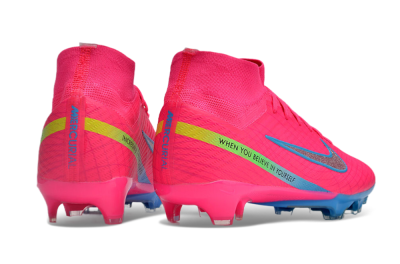Men's Nike Air Zoom Mercurial Superfly 9 Elite FG Football Boots - Pink/Silver/Blue