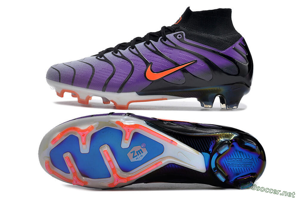 Men's Nike Air Zoom Mercurial Superfly 9 Elite FG Football Boots - Purple/Black/Orange/Gold 1