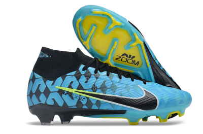 Unisex Nike Air Zoom Mercurial Superfly 9 Elite FG Football Boots - Blue/Black/White/Green