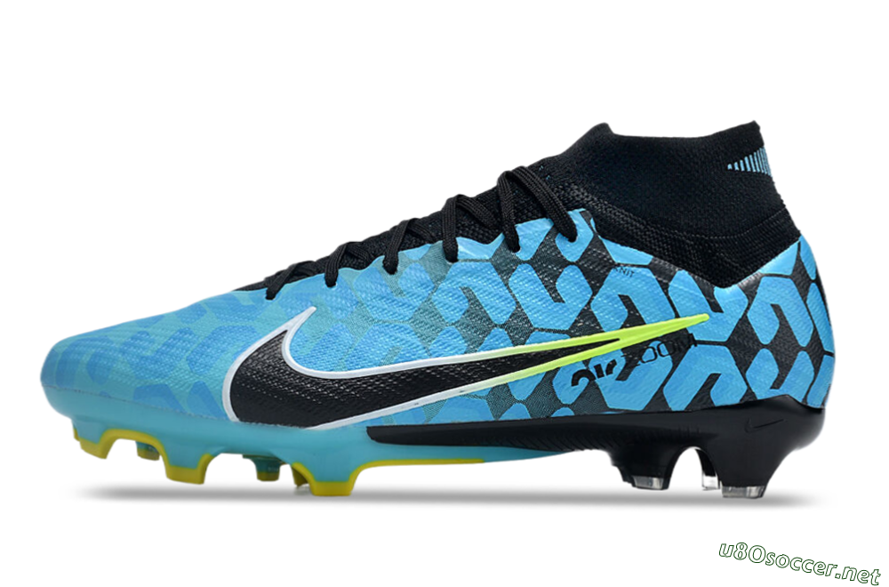 Unisex Nike Air Zoom Mercurial Superfly 9 Elite FG Football Boots - Blue/Black/White/Green 0
