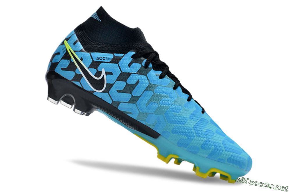 Unisex Nike Air Zoom Mercurial Superfly 9 Elite FG Football Boots - Blue/Black/White/Green 4