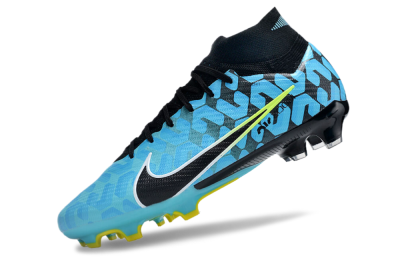 Unisex Nike Air Zoom Mercurial Superfly 9 Elite FG Football Boots - Blue/Black/White/Green