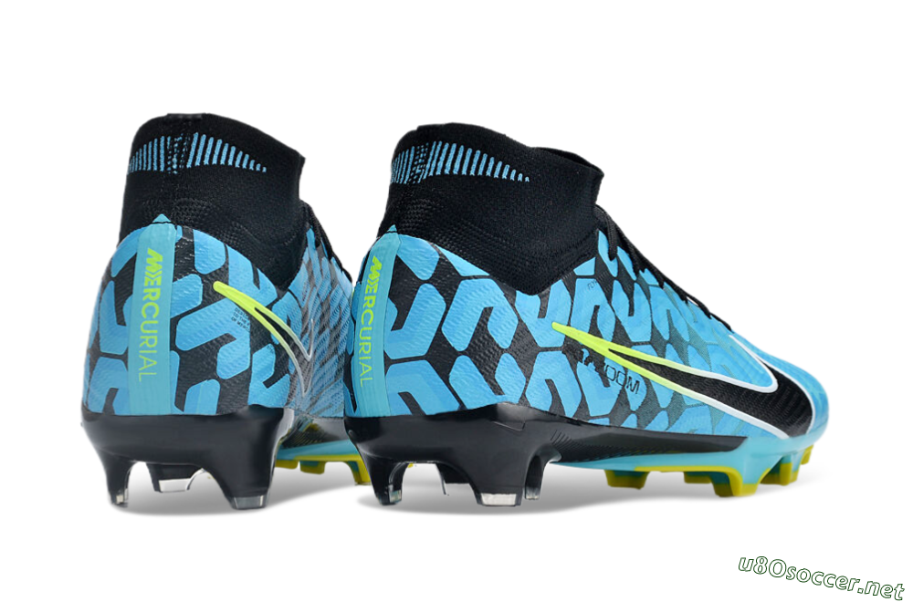 Unisex Nike Air Zoom Mercurial Superfly 9 Elite FG Football Boots - Blue/Black/White/Green 6