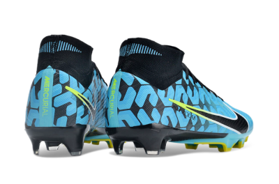 Unisex Nike Air Zoom Mercurial Superfly 9 Elite FG Football Boots - Blue/Black/White/Green