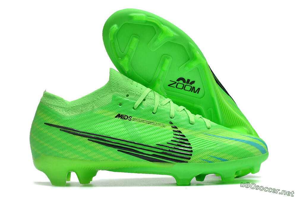 Men's Nike Air Zoom Mercurial Vapor 15 Elite FG Football Boots - Green/Black 2