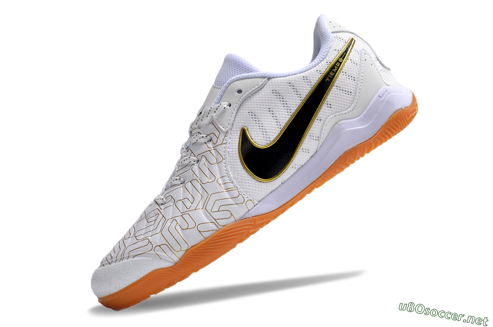 Men's Nike Tiempo Legend 10 Pro IC Football Shoes - White/Gold/Black 5