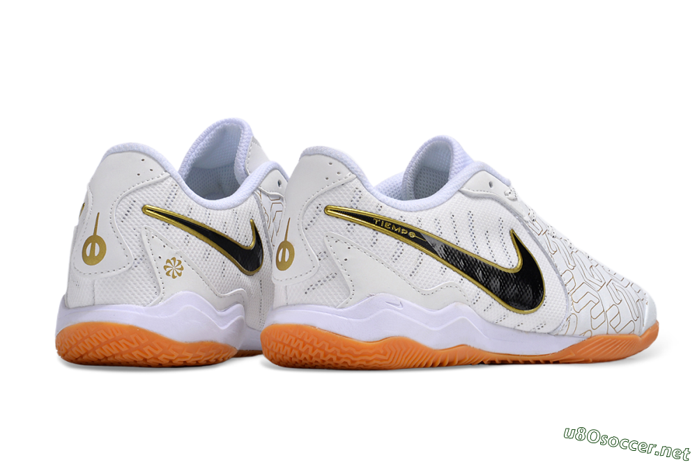 Men's Nike Tiempo Legend 10 Pro IC Football Shoes - White/Gold/Black 6
