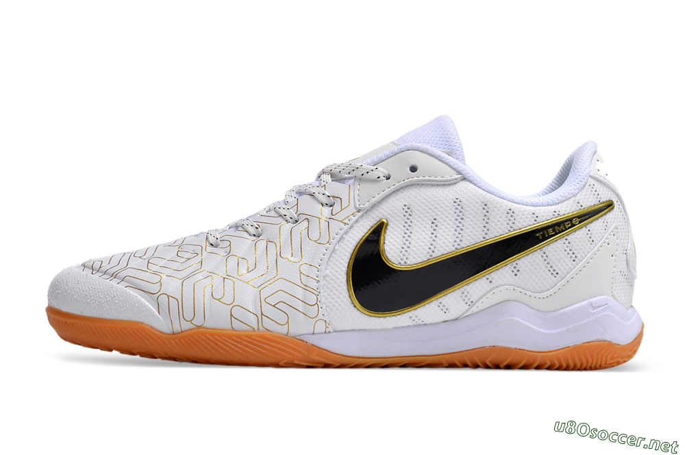 Men's Nike Tiempo Legend 10 Pro IC Football Shoes - White/Gold/Black 0
