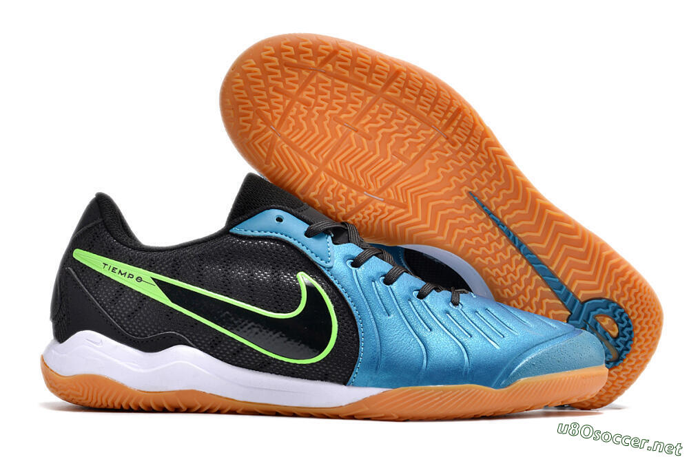 Men's Nike Tiempo Legend 10 Pro IC Football Shoes - Blue/Black/Yellow 2