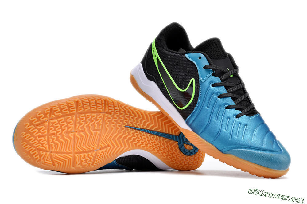 Men's Nike Tiempo Legend 10 Pro IC Football Shoes - Blue/Black/Yellow 1