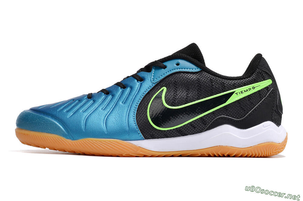 Men's Nike Tiempo Legend 10 Pro IC Football Shoes - Blue/Black/Yellow 0
