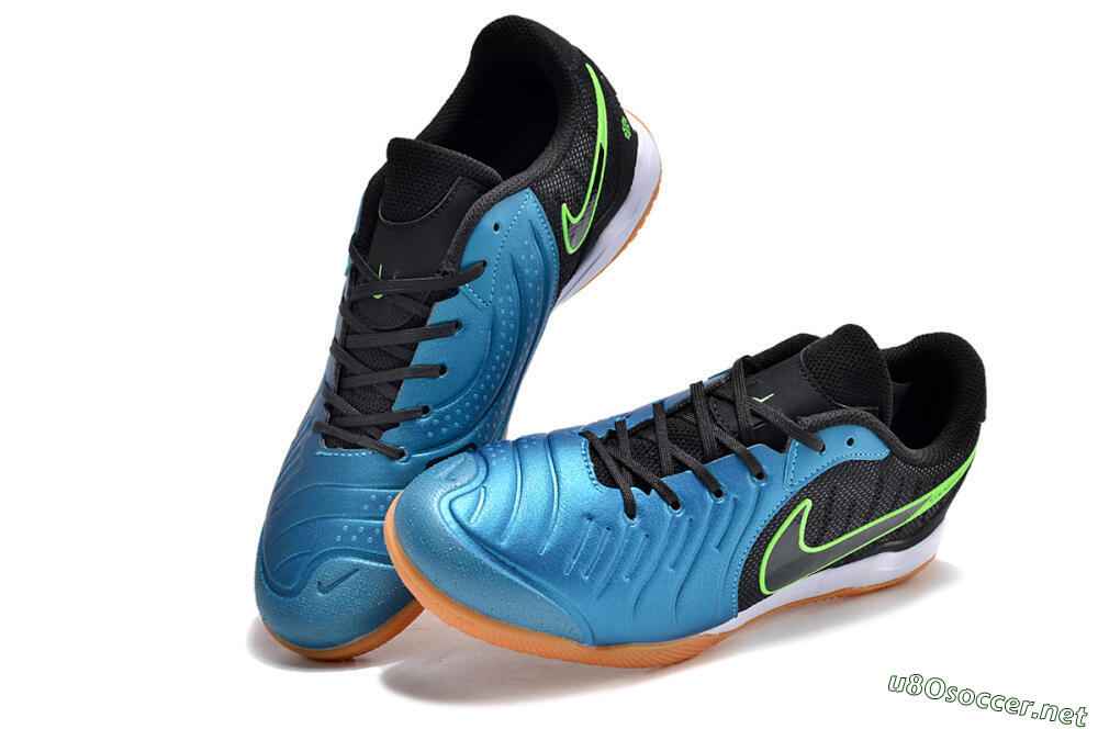 Men's Nike Tiempo Legend 10 Pro IC Football Shoes - Blue/Black/Yellow 3