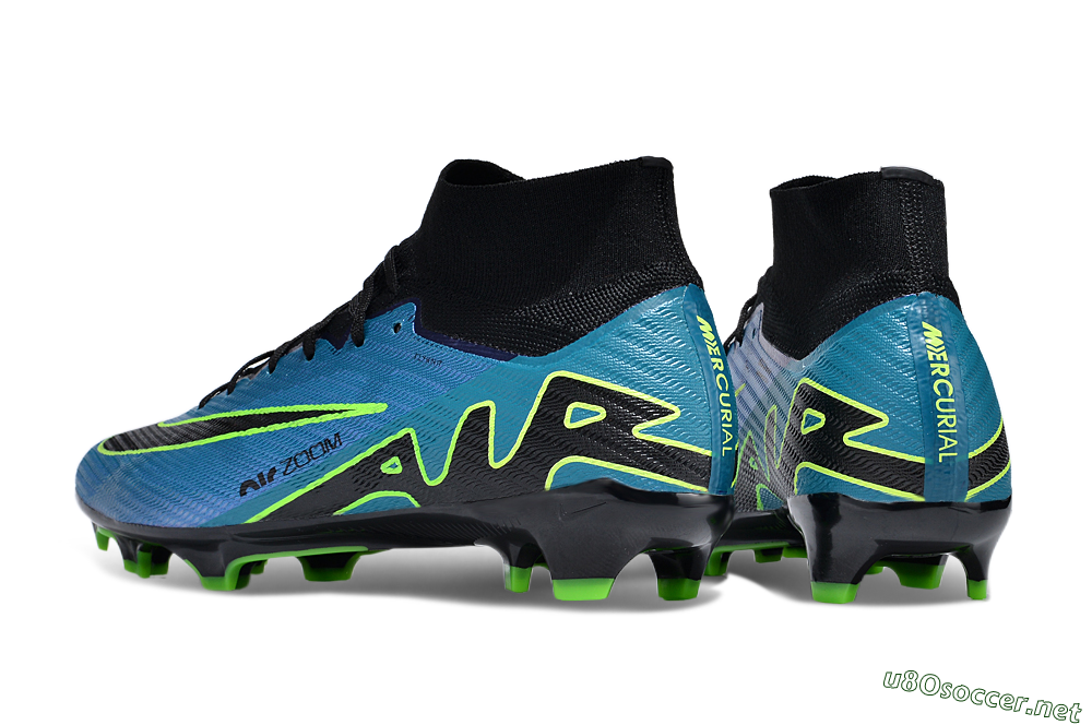 Unisex Nike Air Zoom Mercurial Superfly 9 Elite FG Football Boots - Blue/Black/Yellow 5