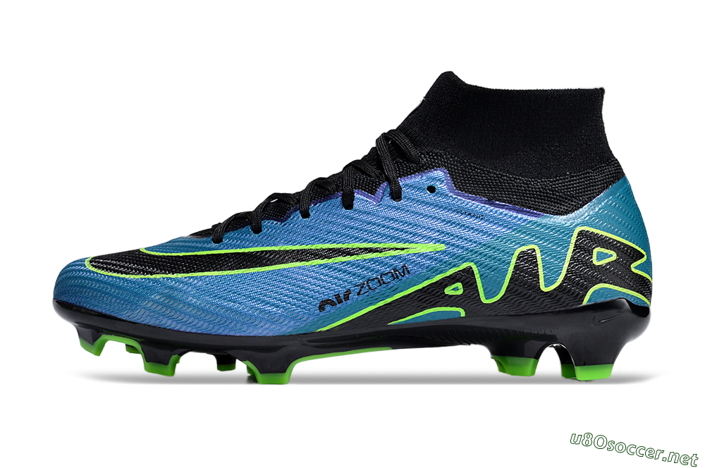 Unisex Nike Air Zoom Mercurial Superfly 9 Elite FG Football Boots - Blue/Black/Yellow 0