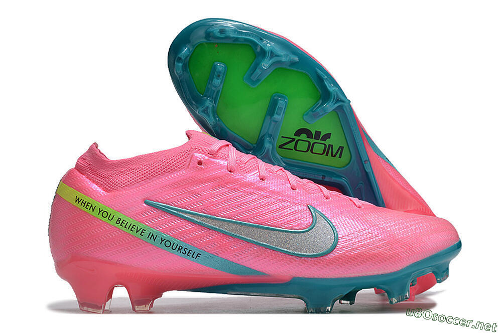 Men's Nike Air Zoom Mercurial Vapor 15 Elite FG Football Boots - Pink/Silver/Blue/Yellow 2