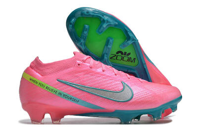 Men's Nike Air Zoom Mercurial Vapor 15 Elite FG Football Boots - Pink/Silver/Blue/Yellow