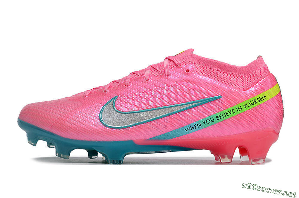 Men's Nike Air Zoom Mercurial Vapor 15 Elite FG Football Boots - Pink/Silver/Blue/Yellow 0