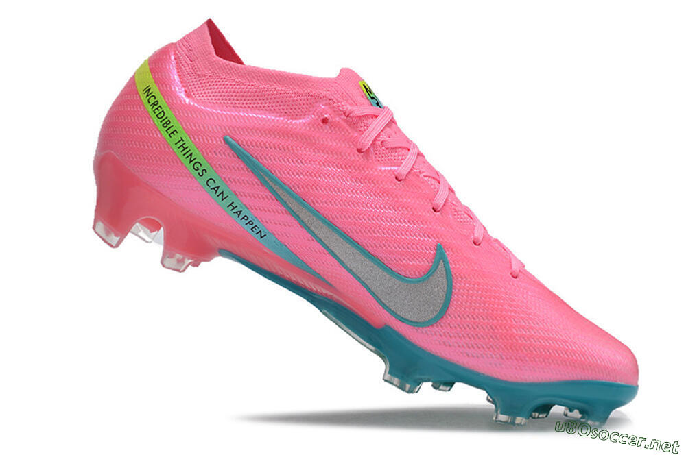 Men's Nike Air Zoom Mercurial Vapor 15 Elite FG Football Boots - Pink/Silver/Blue/Yellow 4