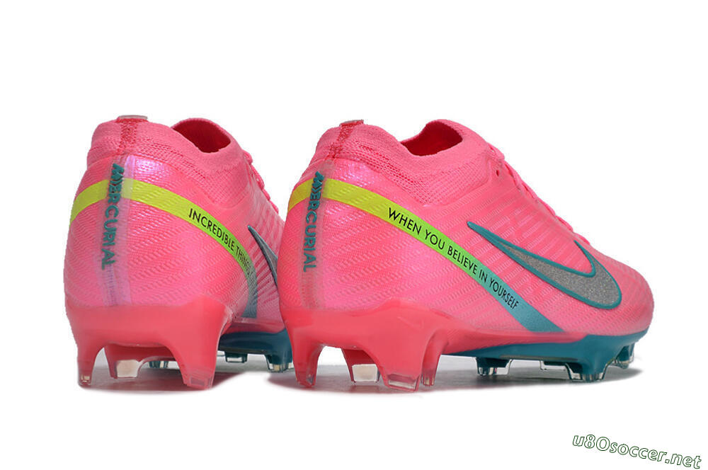 Men's Nike Air Zoom Mercurial Vapor 15 Elite FG Football Boots - Pink/Silver/Blue/Yellow 6