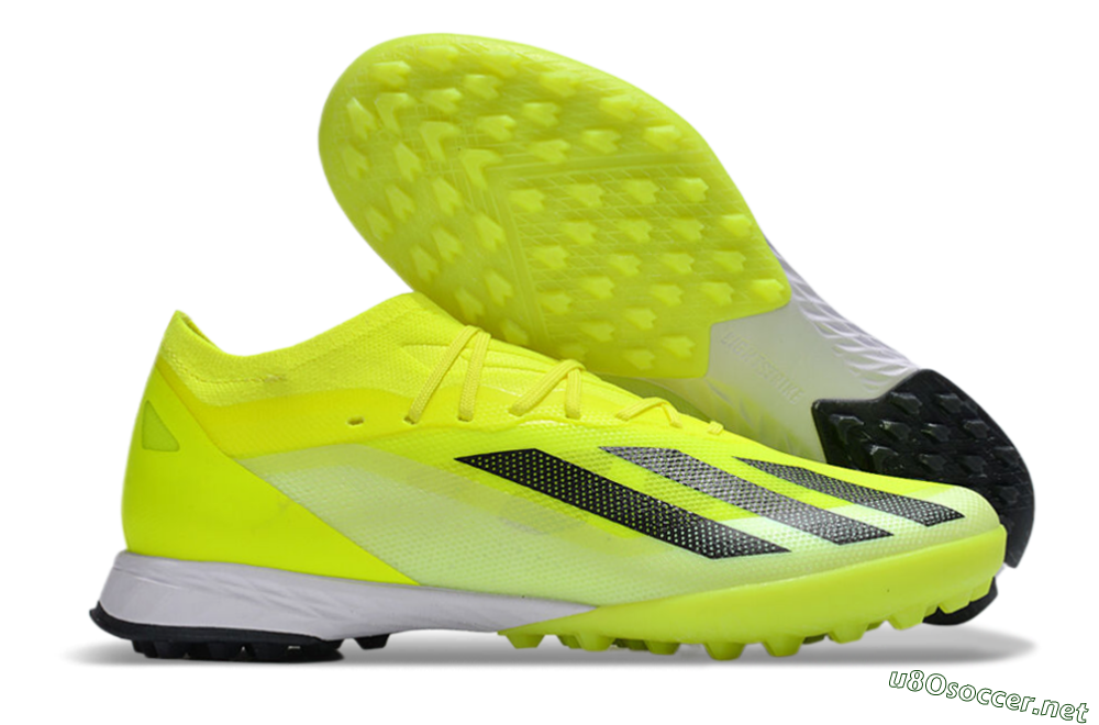 Men's Adidas X 23 Crazyfast.1 TF Football Shoes - Yellow/Black/White 2