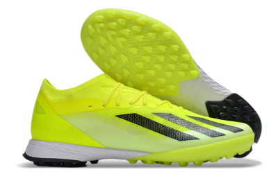 Men's Adidas X 23 Crazyfast.1 TF Football Shoes - Yellow/Black/White