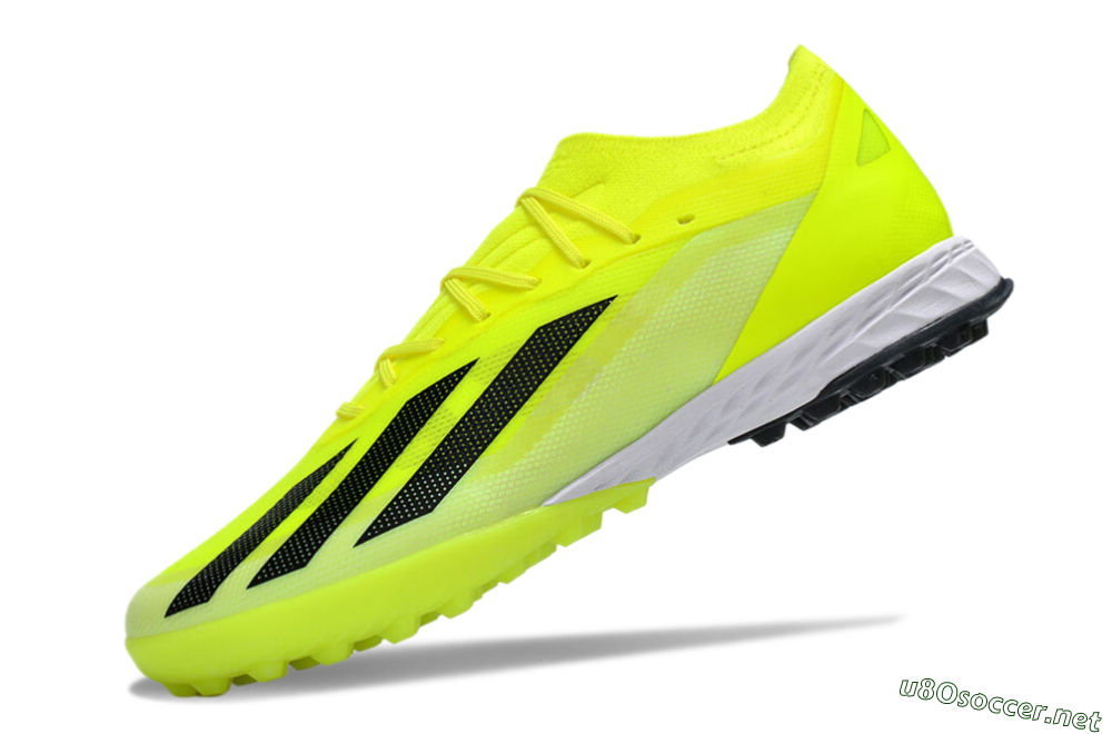 Men's Adidas X 23 Crazyfast.1 TF Football Shoes - Yellow/Black/White 5