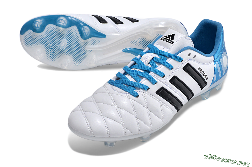 Men's Adidas Adipure11 Pro X PD25 TRX FG Football Boots - White/Black/Blue 3
