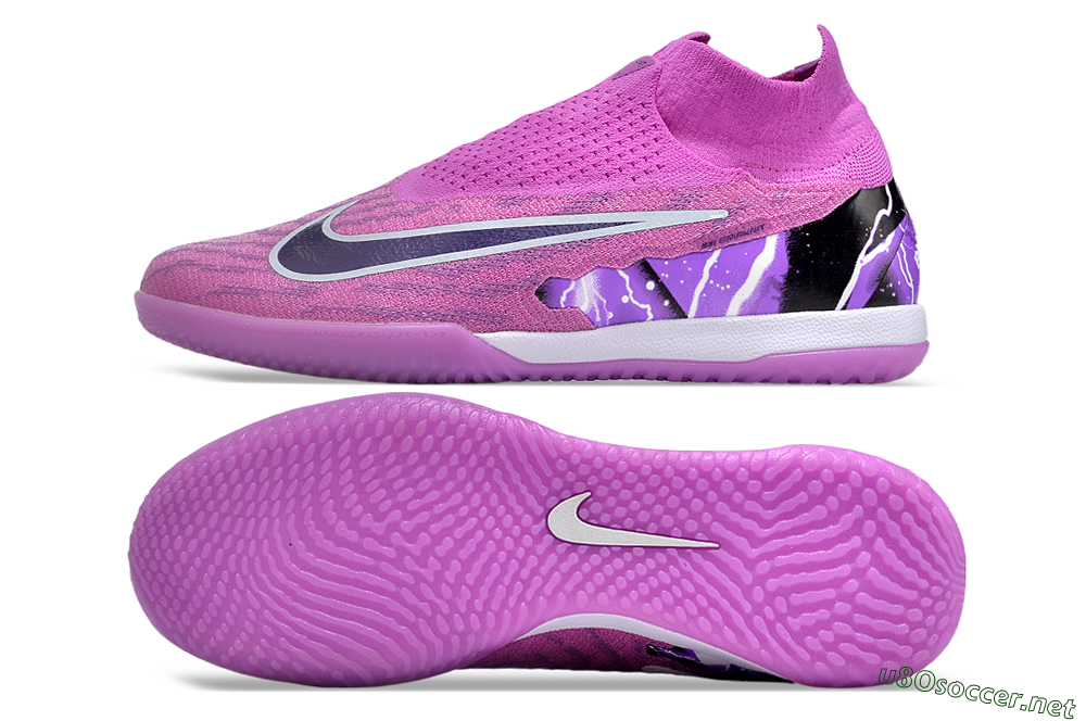 Men's Nike Phantom GX Elite DF Link IC Football Shoes - Purple/Black/White 1