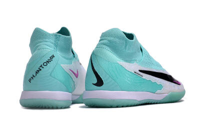 Men's Nike Phantom GX Elite DF Link IC Football Shoes - White/Jade/Black/Purple