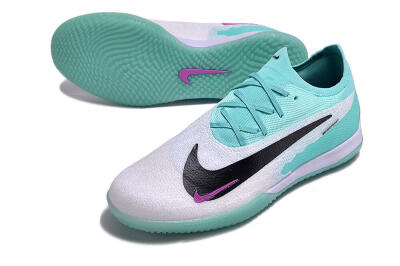Men's Nike Phantom GX Elite IC Football Shoes - White/Jade/Black/Purple