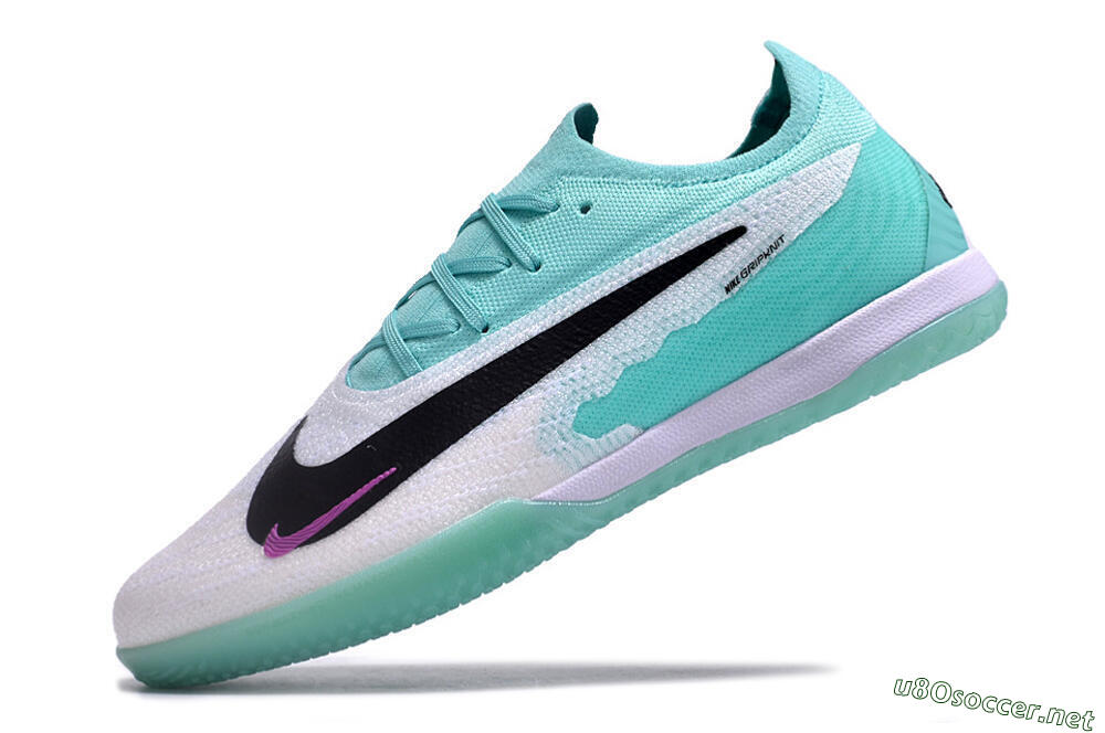 Men's Nike Phantom GX Elite IC Football Shoes - White/Jade/Black/Purple 5