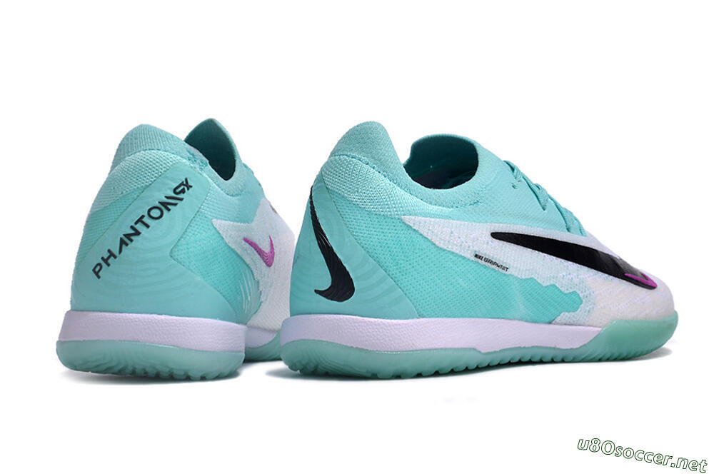 Men's Nike Phantom GX Elite IC Football Shoes - White/Jade/Black/Purple 6
