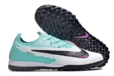 Men's Nike Phantom GX Elite TF Football Shoes - White/Jade/Black/Purple