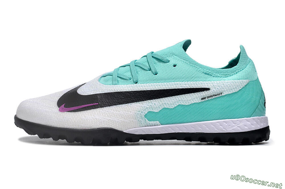 Men's Nike Phantom GX Elite TF Football Shoes - White/Jade/Black/Purple 0