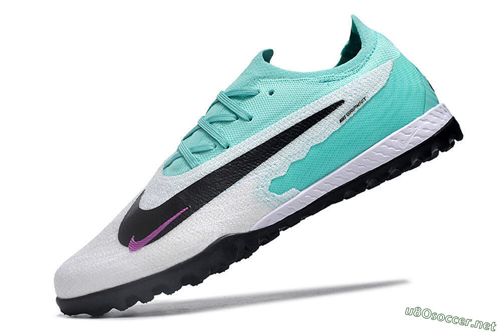 Men's Nike Phantom GX Elite TF Football Shoes - White/Jade/Black/Purple 5