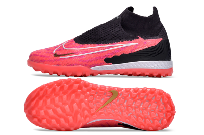 Men's Nike Phantom GX Elite DF Link TF Football Shoes - Pink/Gold/White/Black